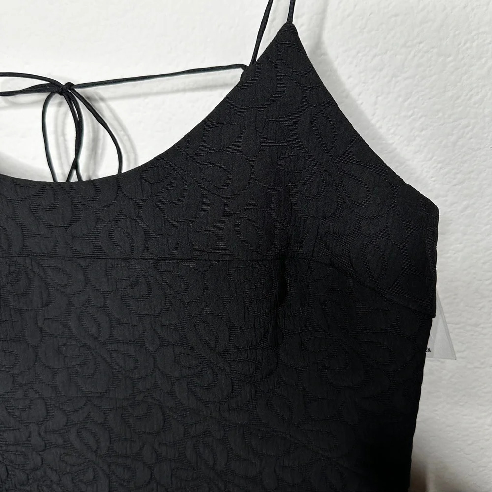 Opening Ceremony Black Quilted Print Dress with Delicate Ties in Size 8 -… - Picture 7 of 7
